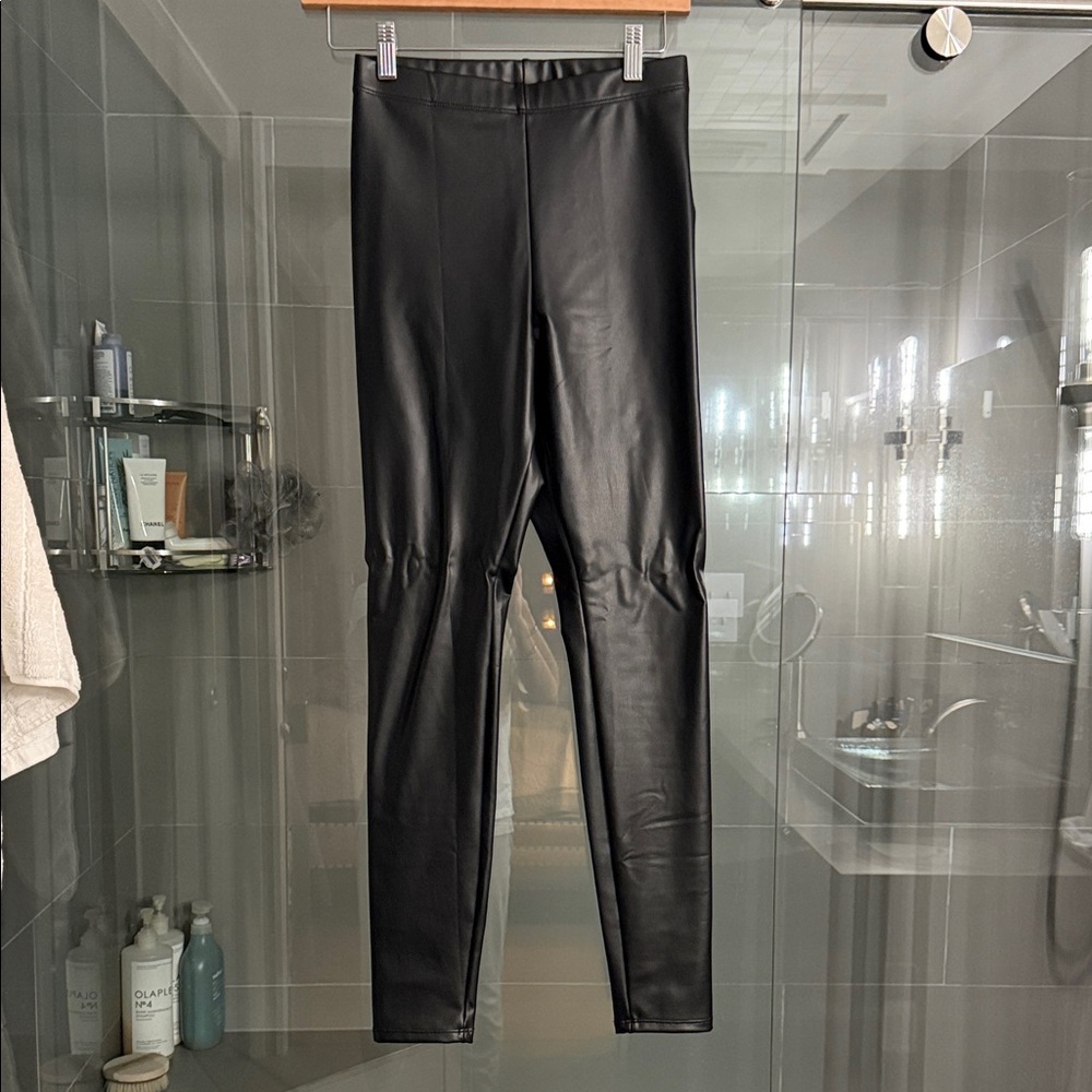 H&M Black Faux Leather Leggings